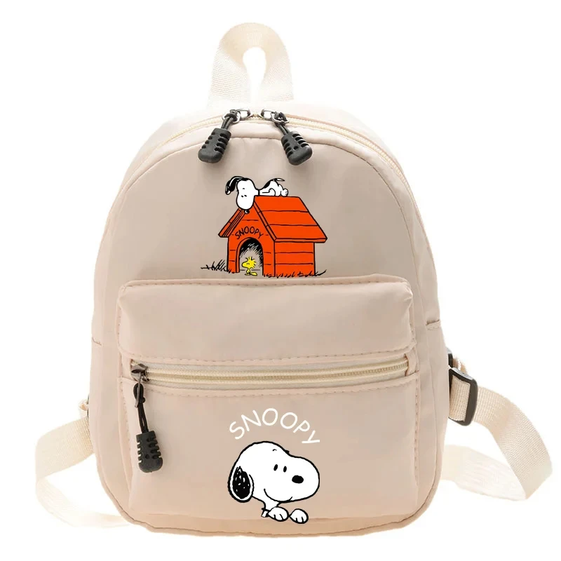 Mochila de moda para mujer Snoopies, bolso de hombro Simple de dibujos animados para chicas adolescentes, bolso escolar informal, mochilas de