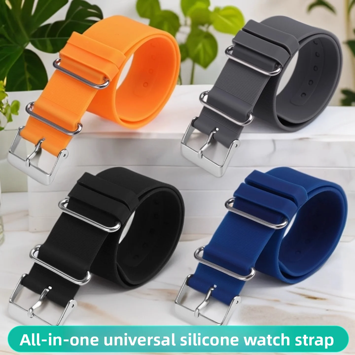 Rubber Strap Ultra Thin 20mm 22mm For IWC Citizen TUDOR collar hidden FXD One-piece Silicone Watch band Men Waterproof Bracelet