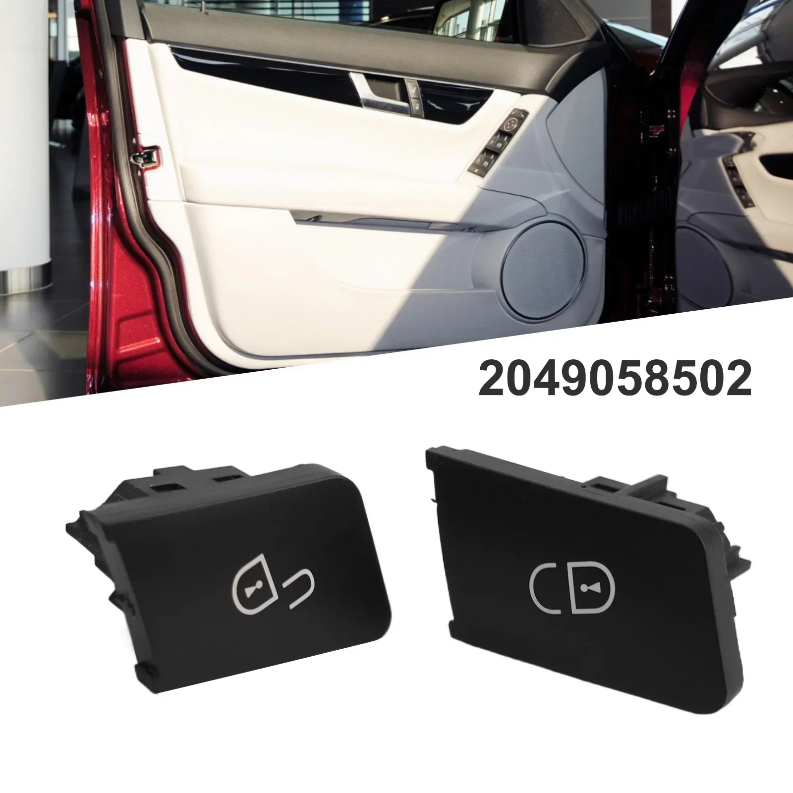 

Switch Door Lock Switch 2 Pieces Plastic Practical Right Button Car Truck Parts Direct Replacement For Mercedes Front