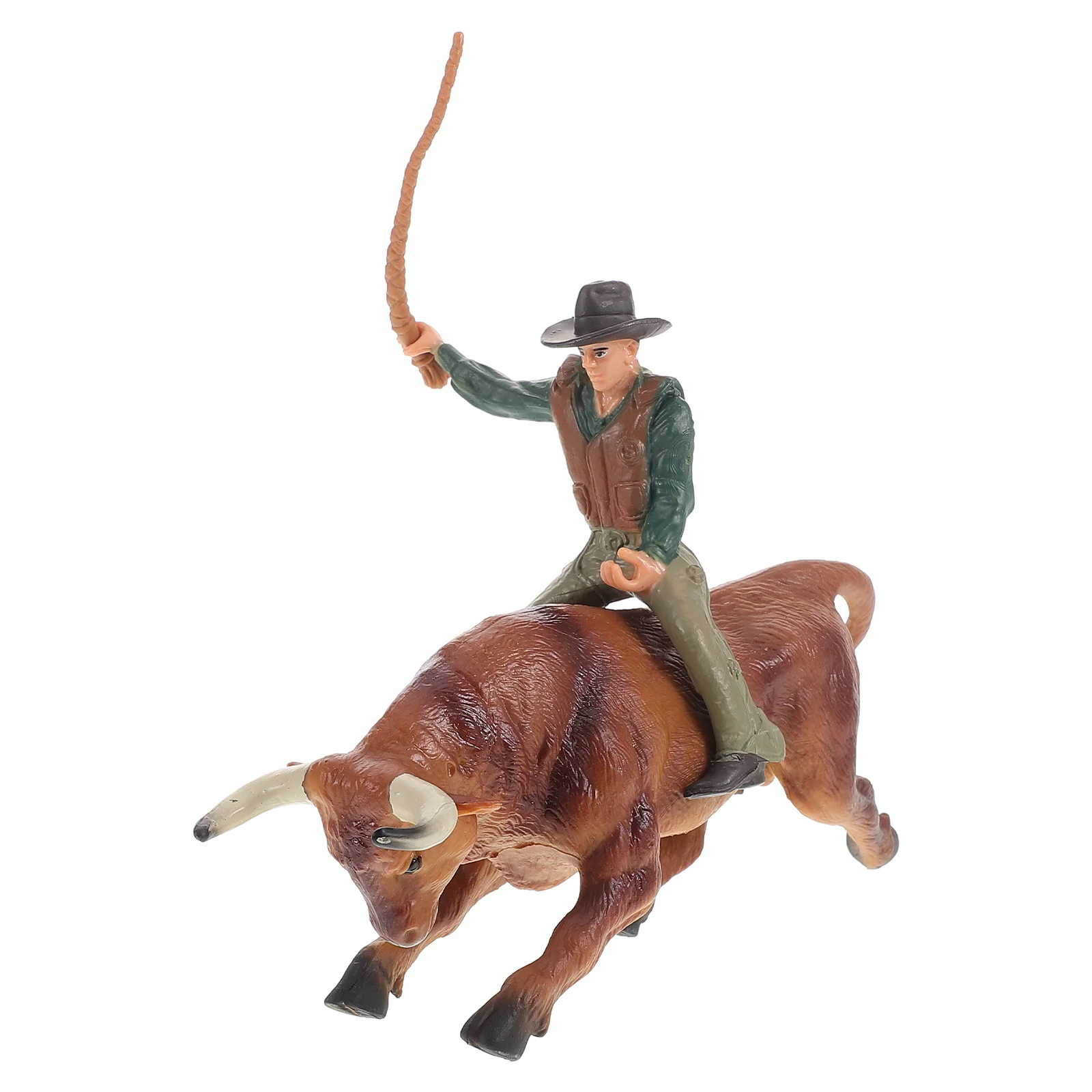 

Cowboy Model Bull Figure Decor Simulation Figurine Figurines Toy For Home Toys Bullfighting Ornament Models Set Craft