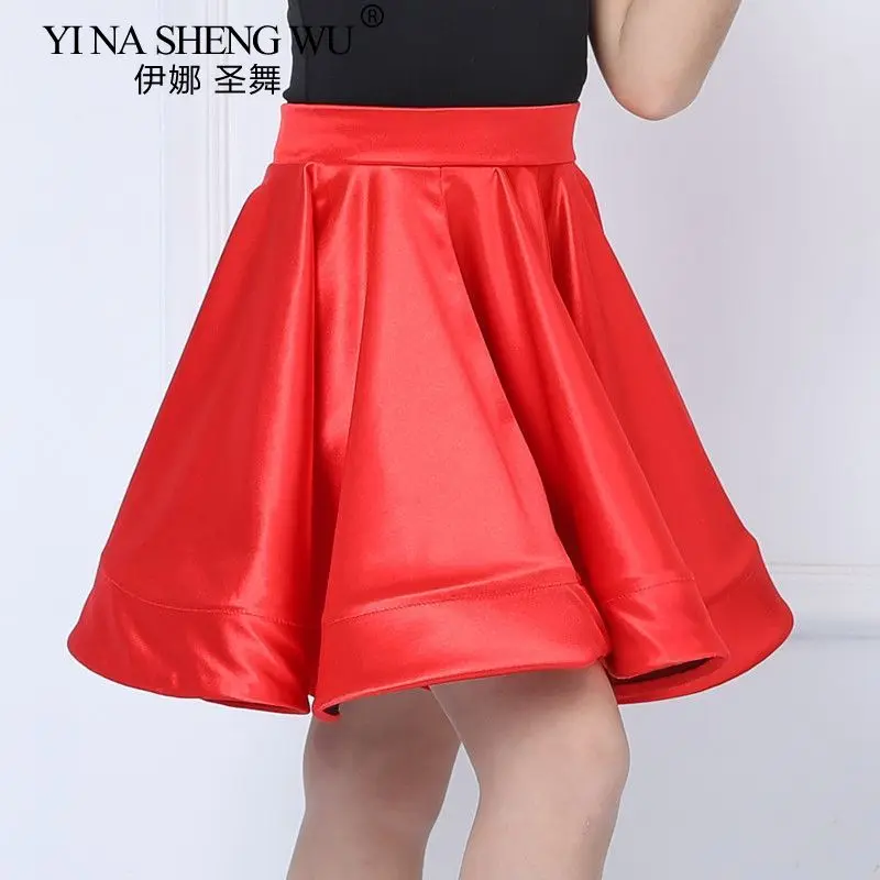 子供用ラテンダンススカート女の子プロフェッショナルラテンサルサダンス競技練習衣装子供モダン社交ダンスウェア