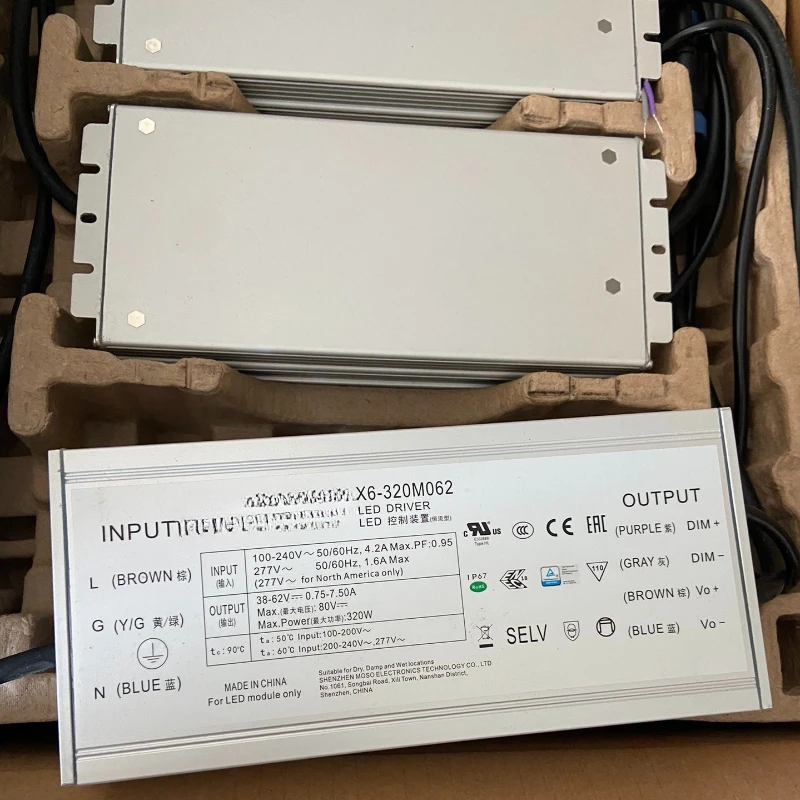 Power supply X6-320M062 Street light power supply LED drive power supply 320W voltage 38-62V current 7.5A