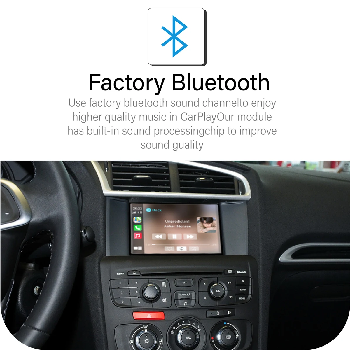 Sinairyu Wireless Carplay and Android Auto module for Peugeot 208 308 508 3008 C4 DS3 DS4 DS5 SMEG NAC Mirror Link Multimedia