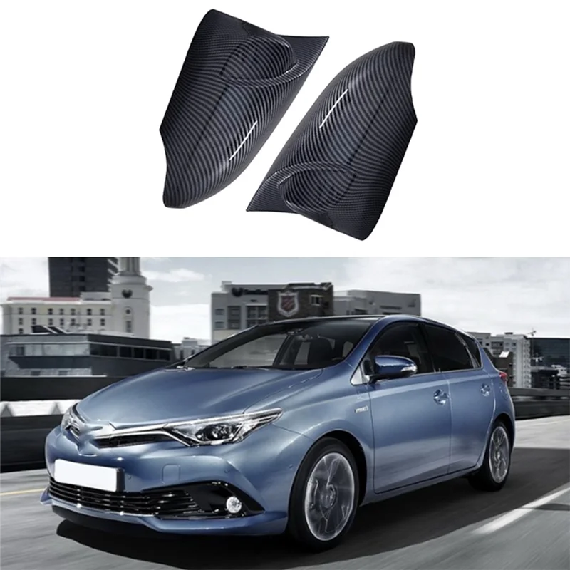 

NEW-1Pair Car Baked Black Rear View Mirror Cover 2013-2018 For Toyota AURIS Rear View Mirror Modification Accessories