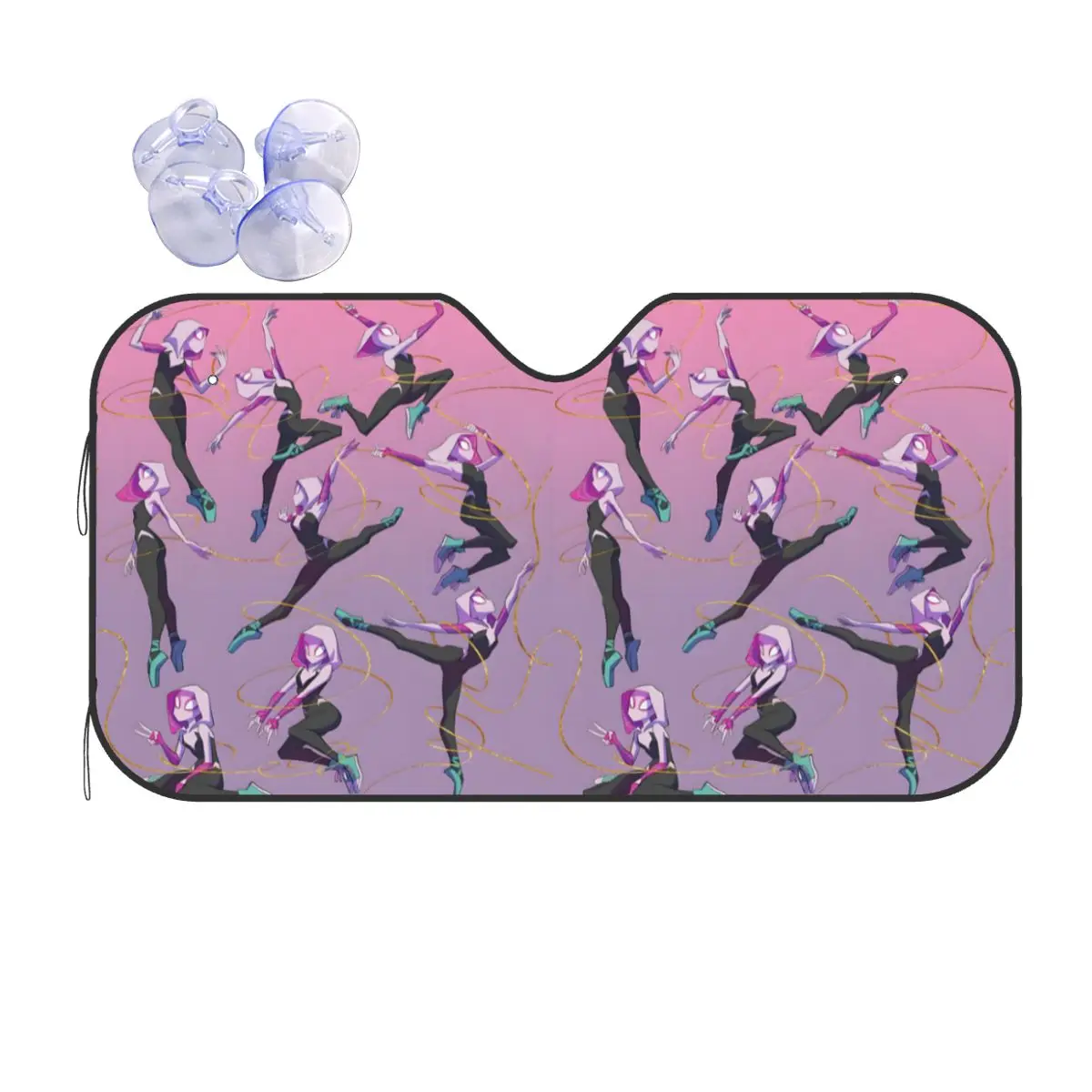 

Пользовательские Gwen Stacy Spiderman солнцезащитный козырек на лобовое стекло складной супергерой блоки УФ-лучи солнцезащитный козырек