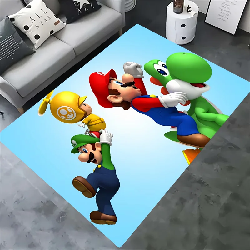 3D Super Mario game pattern carpet, living room bedroom home decor kids room baby pad bathroom kitchen carpet birthday gift