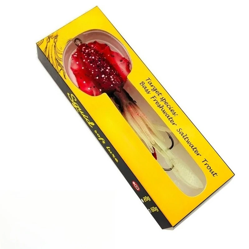 

1pcs 60g120g150g Squid Soft Fishing Lure UV Octopus Jig Lure Silicone Luminous Artificial Bait Wobblers for Pike Bass Trout
