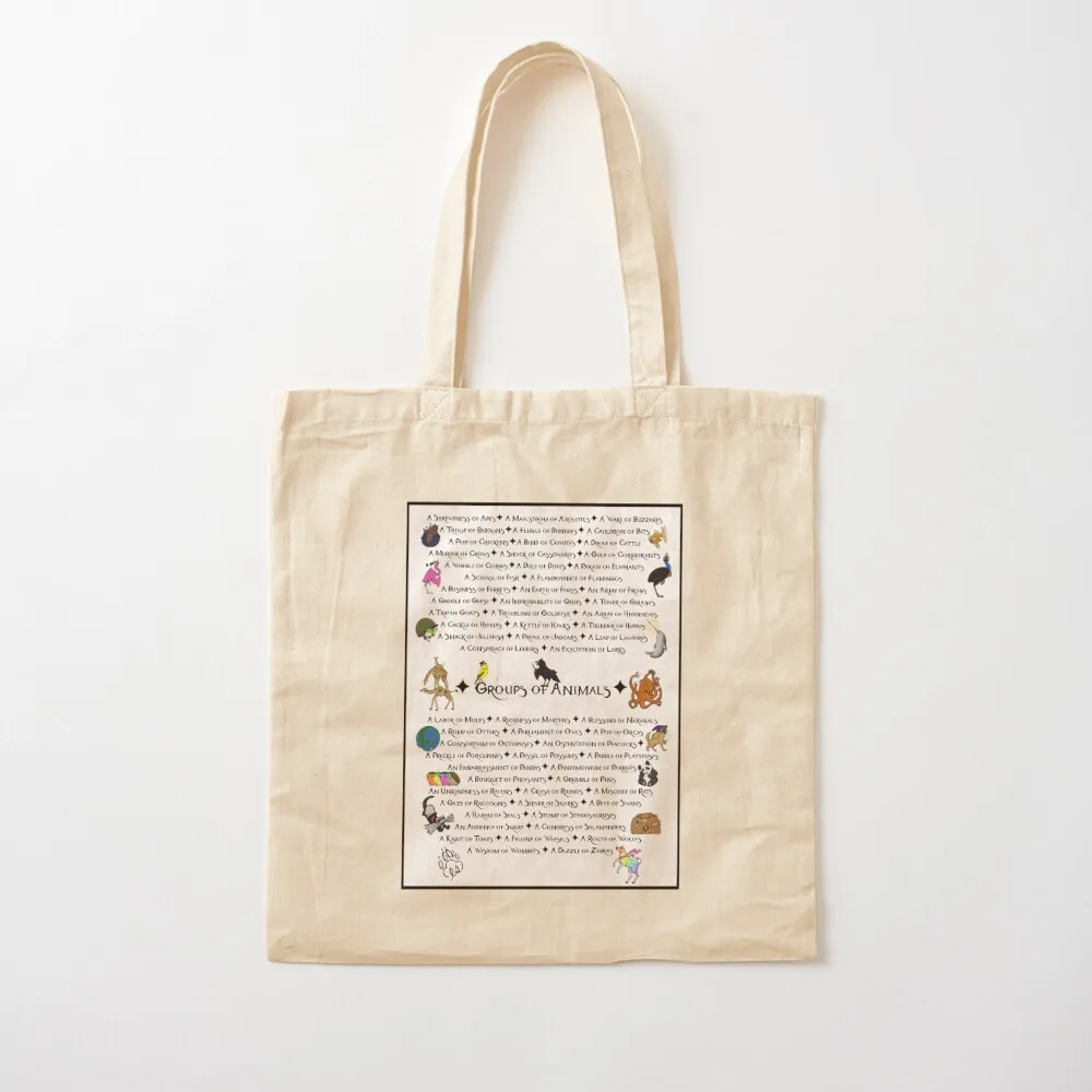 Groups of Animals Tote Bag Gift bags shopper bag women canvas the tote bag canvas tote
