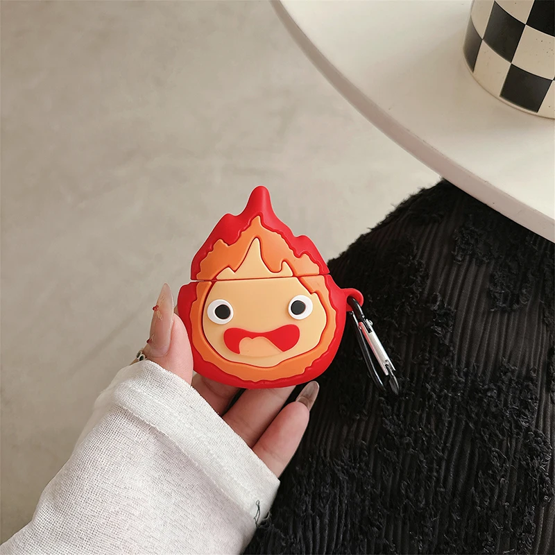 Fire Demon Flame Cartoon Cute Case for Apple Airpods 2 3 Generation Cover for AirPods Pro 2nd Gen Protective Shell Air Pods