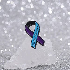 Kesadaran Bunuh Diri Pita Enamel Pin Kesehatan Mental Prajurit Bros Kerah Ransel Lencana Perhiasan Aksesoris 8 kesadaran bunuh diri penjualan terbaik - №