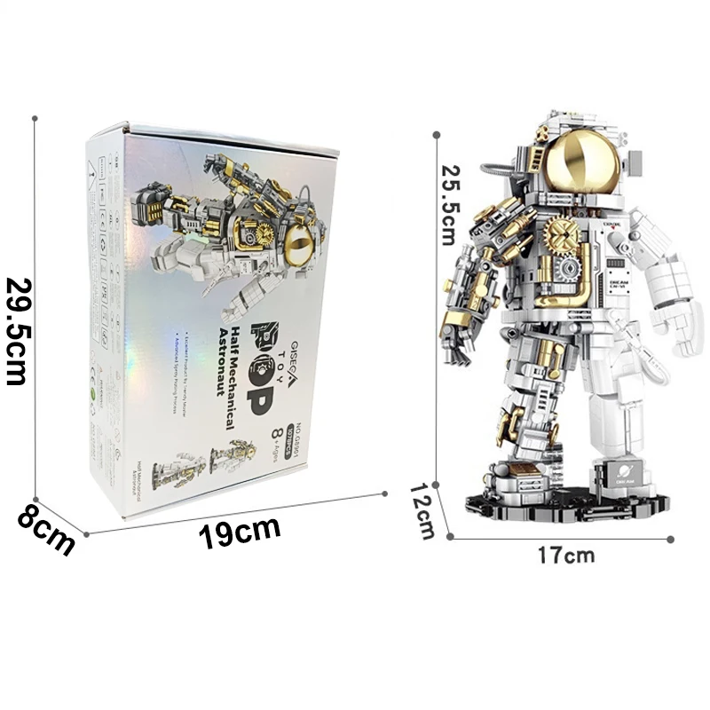 1088PCS Mechanical Aerospace Astronaut Building Blocks Space Detect Assemble Bricks Toys Desk Decoration Gift For Children