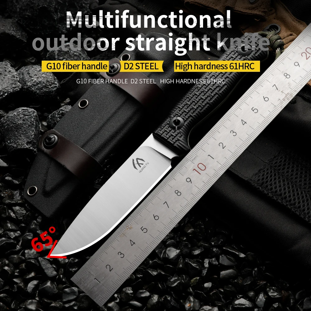 High quality steel fixed blade, high hardness thick stainless steel full keel handle with sheath emergency knife, can be used fo