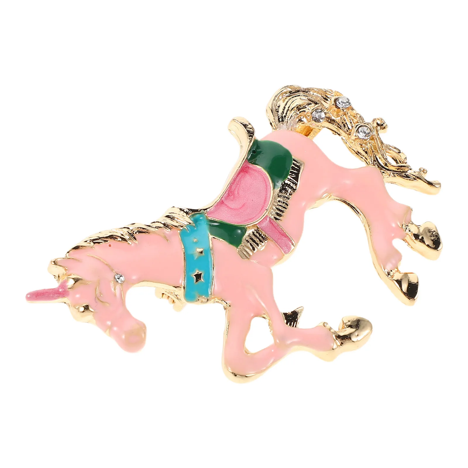 الصينية زودياك الحصان بروش دبوس أنيق المينا براعة كريستال دبوس ملحق للمناسبات الاحتفالية والهدايا #5