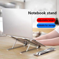 Notebook computer stand desktop vertical heat dissipation foldable and height-adjustable aluminum alloy stand