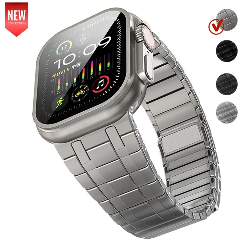 Stainless steel magnetic band for Apple Watch Ultra ULTRA 2 49MM iwatch Series9 8 7 6 5 4 Se 45mm 44 42mm loop bracelet