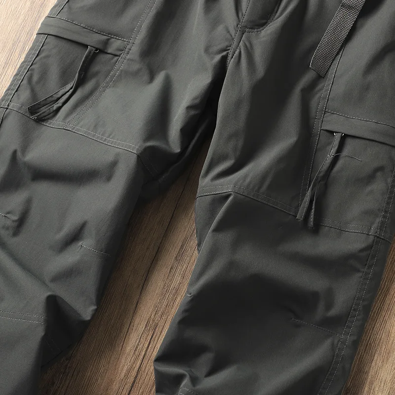 Outdoor Workwear Pants Men's Loose Fleece Lined Thick Soft Hiking Pants Windproof Waterproof Polyester Fiber Straight Leg
