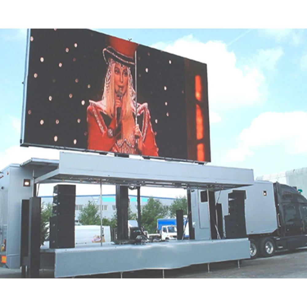 Wasserdichtes P10-Vollfarb-LED-Display für den Außenbereich für mobile Werbung, Fahrzeug, LED-Bildschirm, Van-LKW-Display