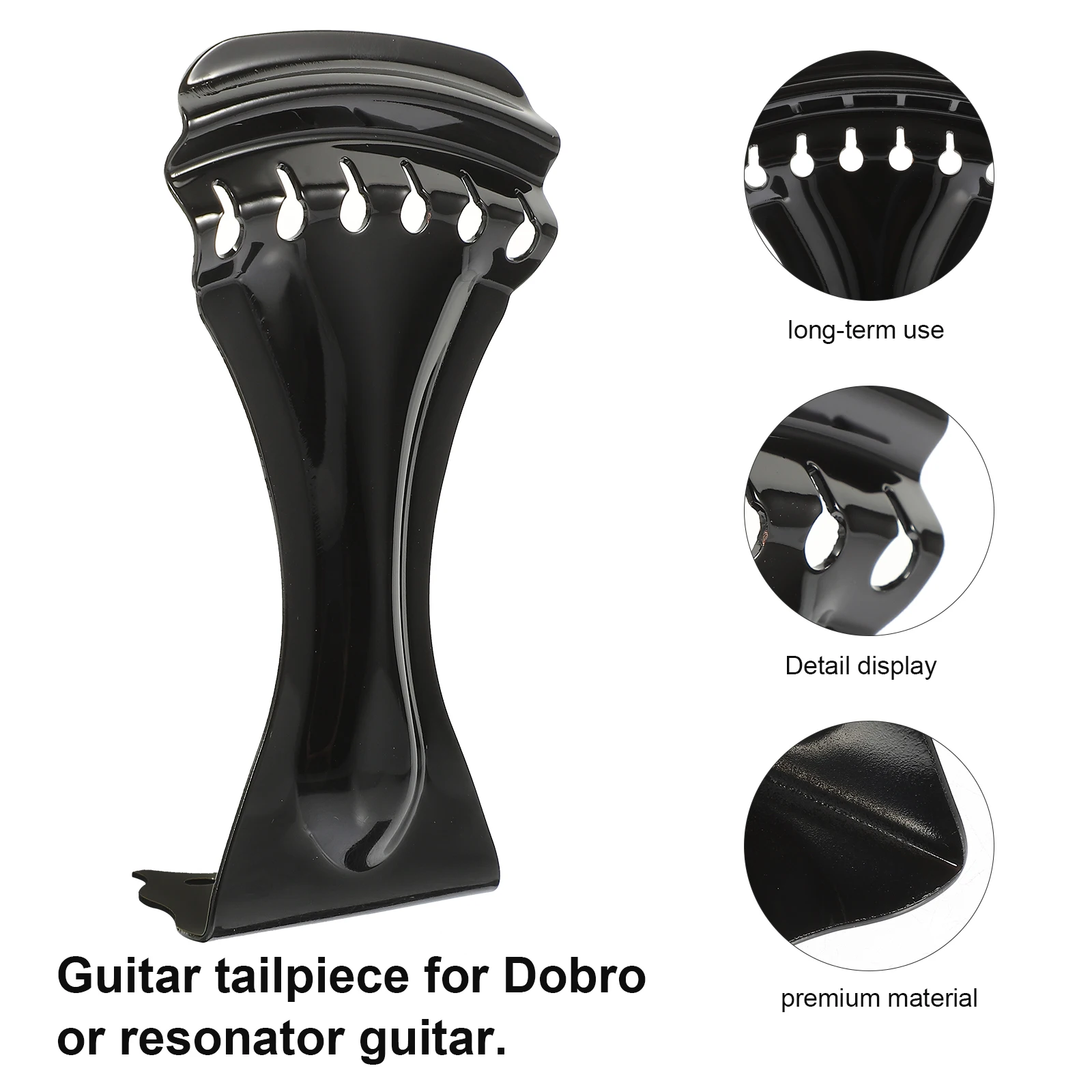 

Black Guitar Tailpiece 6 String Resonator Repair Dobro Tailpiece Replacement For Dobro Echo Fits Wooden Steel Body