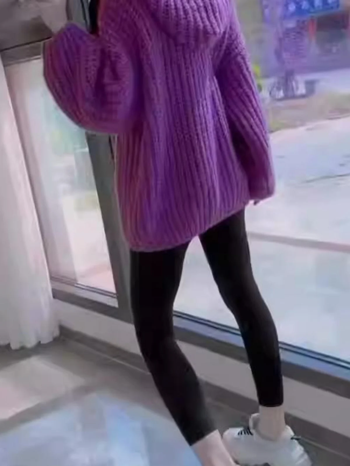 หมวกไหมพรมถักทรงหลวมสำหรับผู้หญิง สไตล์เกาหลี ฤดูใบไม้ร่วง ฤดูหนาว แฟชั่นลำลอง อุ่นสบาย ระบายอากาศได้ดี แขนยาว สีพื้น