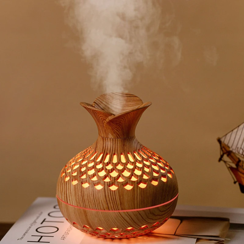 

Wood Grain Humidifier 300ml USB Aroma Diffuser Atomizer USB Household Humidifier Hydrating Instrument Desktop Humidifier