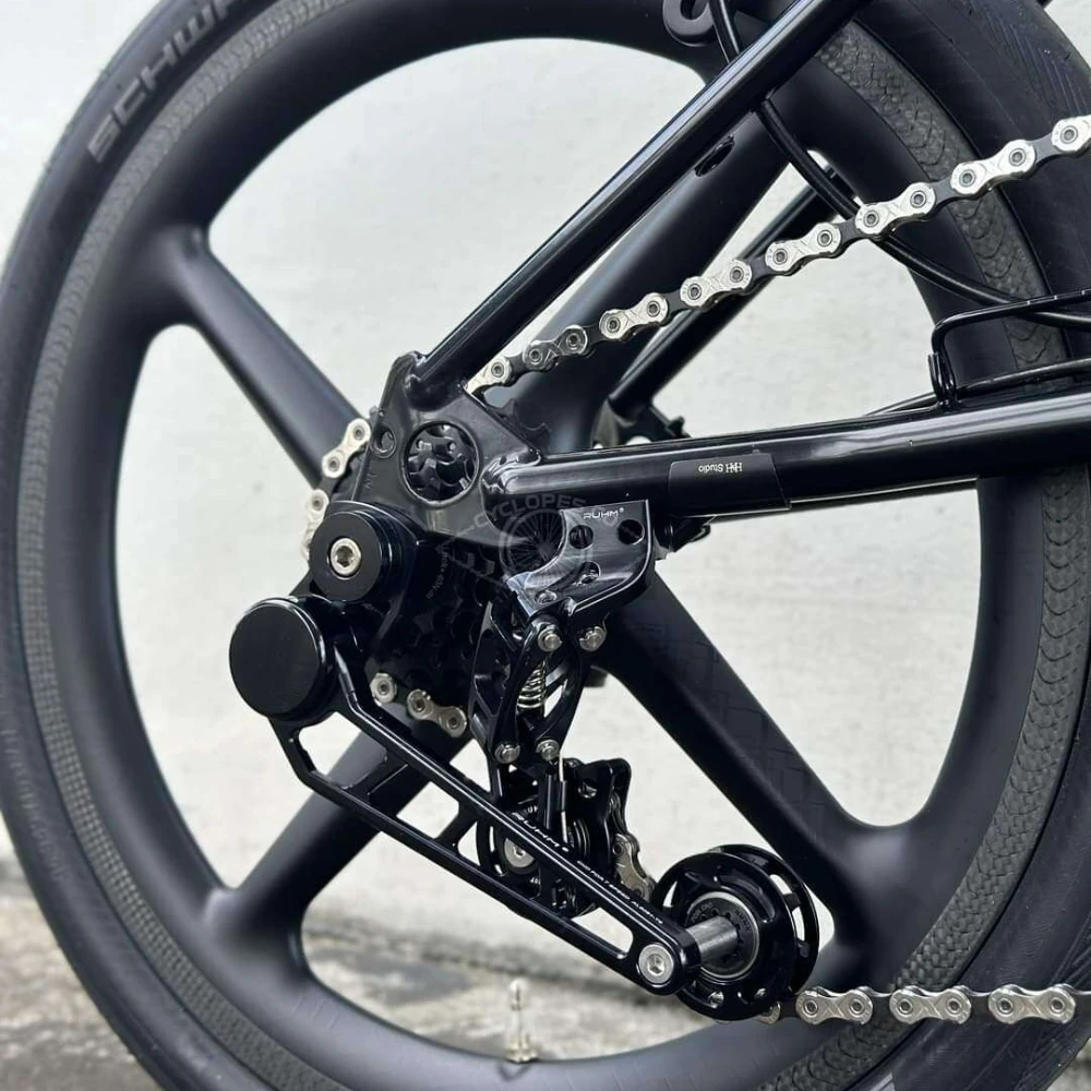 

RUHM 5/7 Speed External Rear Derailleur Kit 11-32T Cassette for Brompton A C P T Line Folding Bike Upgrade Derailleur