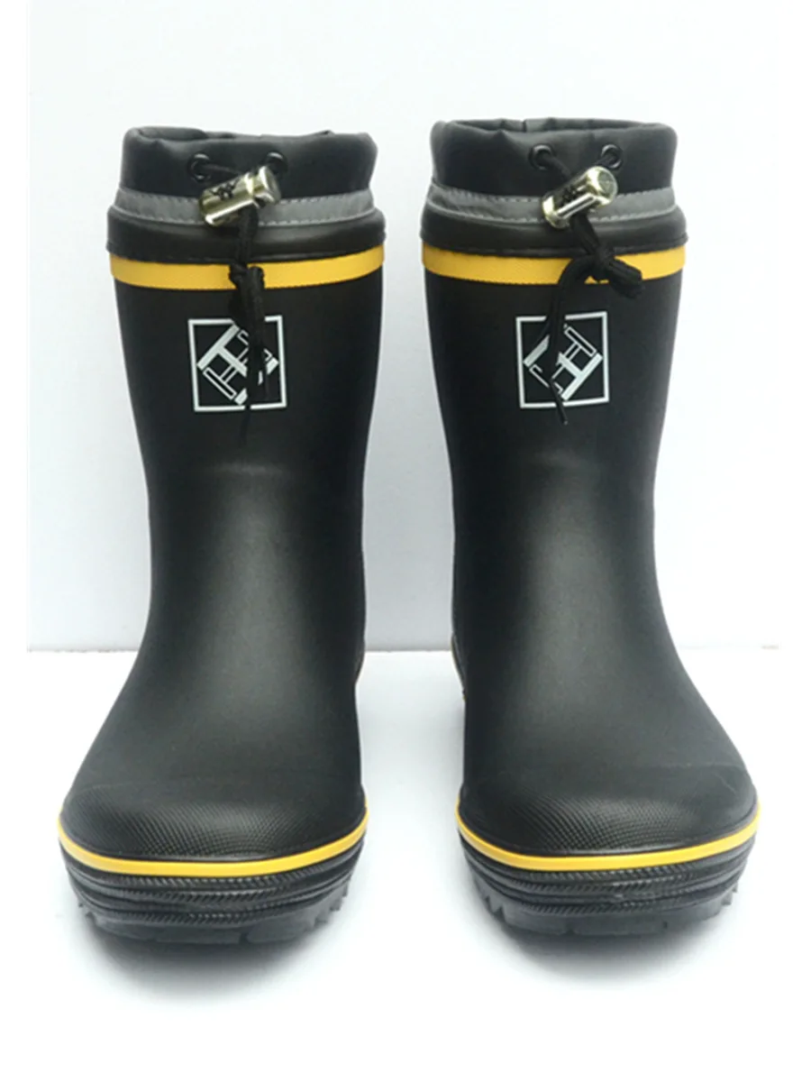 

Outdoor Soft Water Shoes Men's Rubber Rain Shoes Plus Velvet Rain Boots Men's Mid-tube Fishing Shoes Daily Rubber Shoes