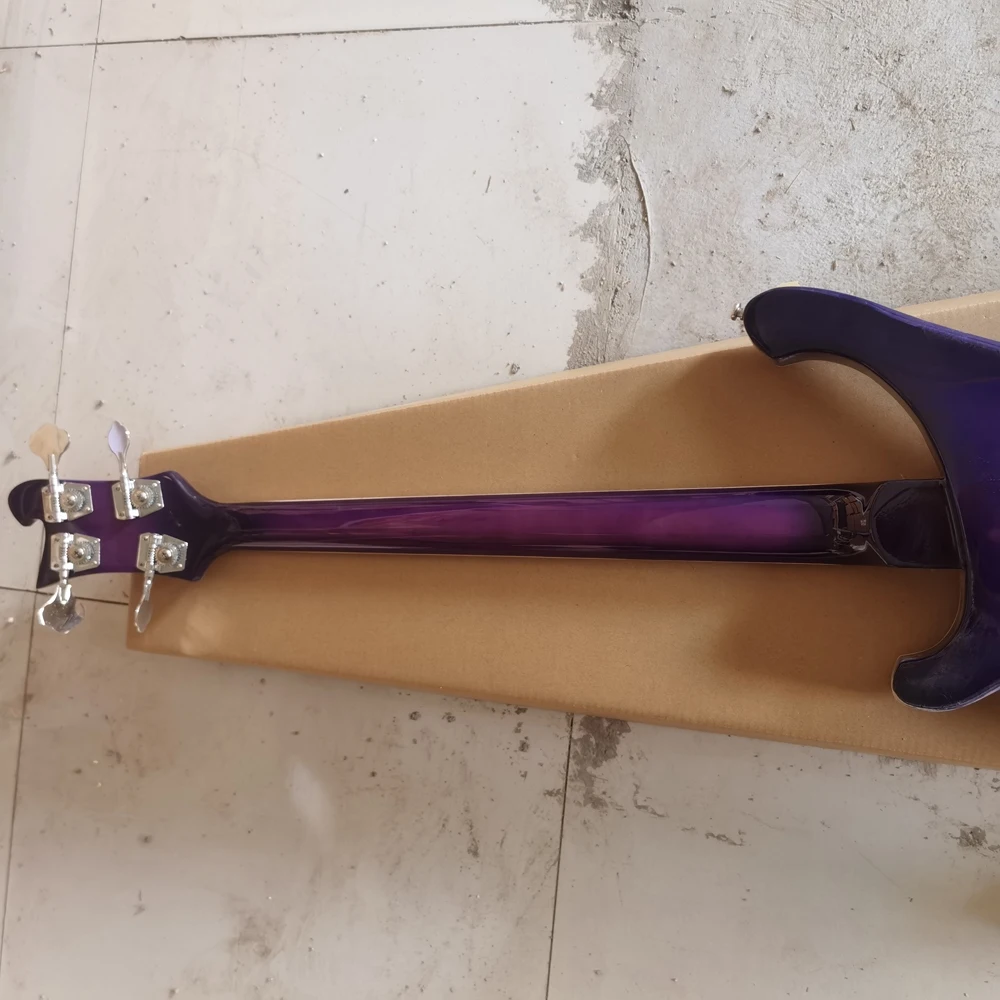 High quality Rickenbacker 4003 bass electric guitar, purple guitar body, 4-string bass guitar