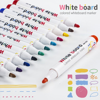 12 Colors Whiteboard Erasable Markers Quick Drying High Capacity For Teaching Meetings Office Stationery Art School Supplies