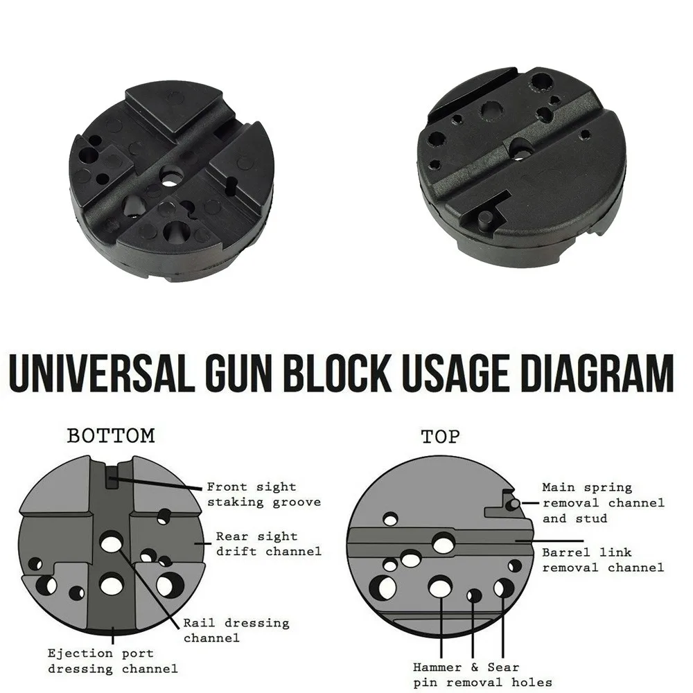 MAGORUI Tactical Universal Gunsmithing Equipment Bench Block for Hunting Pistol M1911 Ruger 10/22 Rifle Disassembly Tool