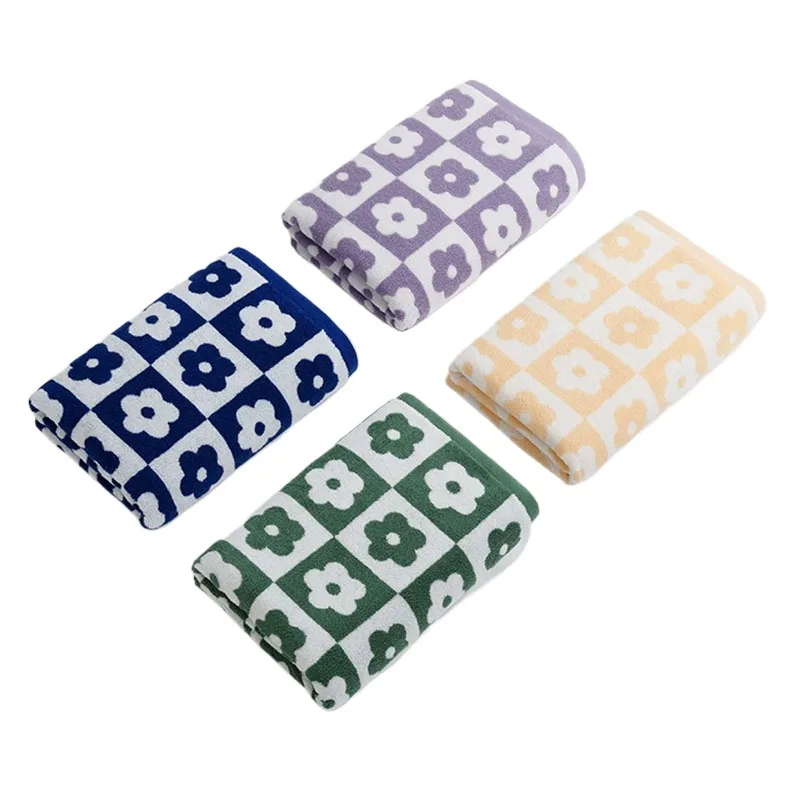 

100% Cotton Thicked Bath Towel Cartoon Floral Pattern Towels Absorbent Soft Beach Towels Bathroom Shower Towel For Home