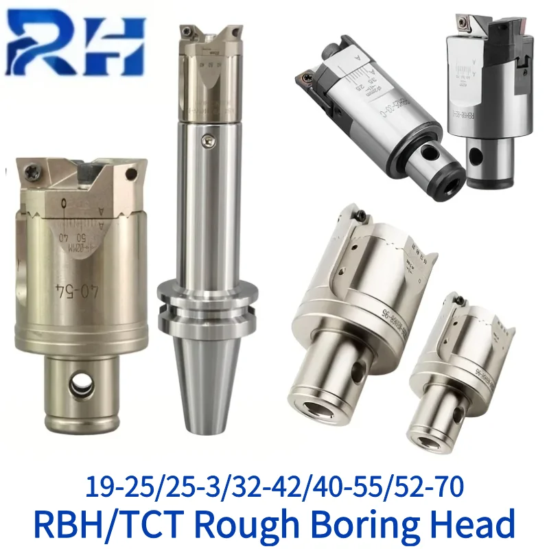 RBH TCT Adjustable Double-edged Boring Tools 25-33 32-42 40-55 68-92 Rough Boring Head BT30 BT40 LBK LBK2 Boring Tool CCMT Blade
