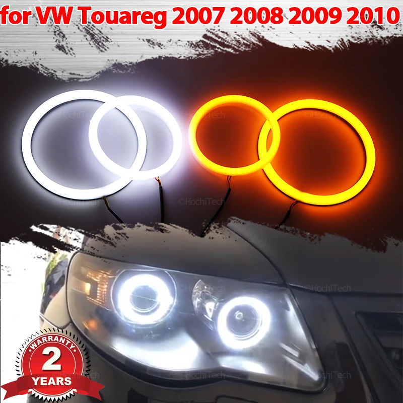 

Cotton Smd LED Angel Eyes Bulb Halo Ring White Yellow Lamp Car DRL Styling Light for Volkswagen VW Touareg 2007 2008 2009 2010