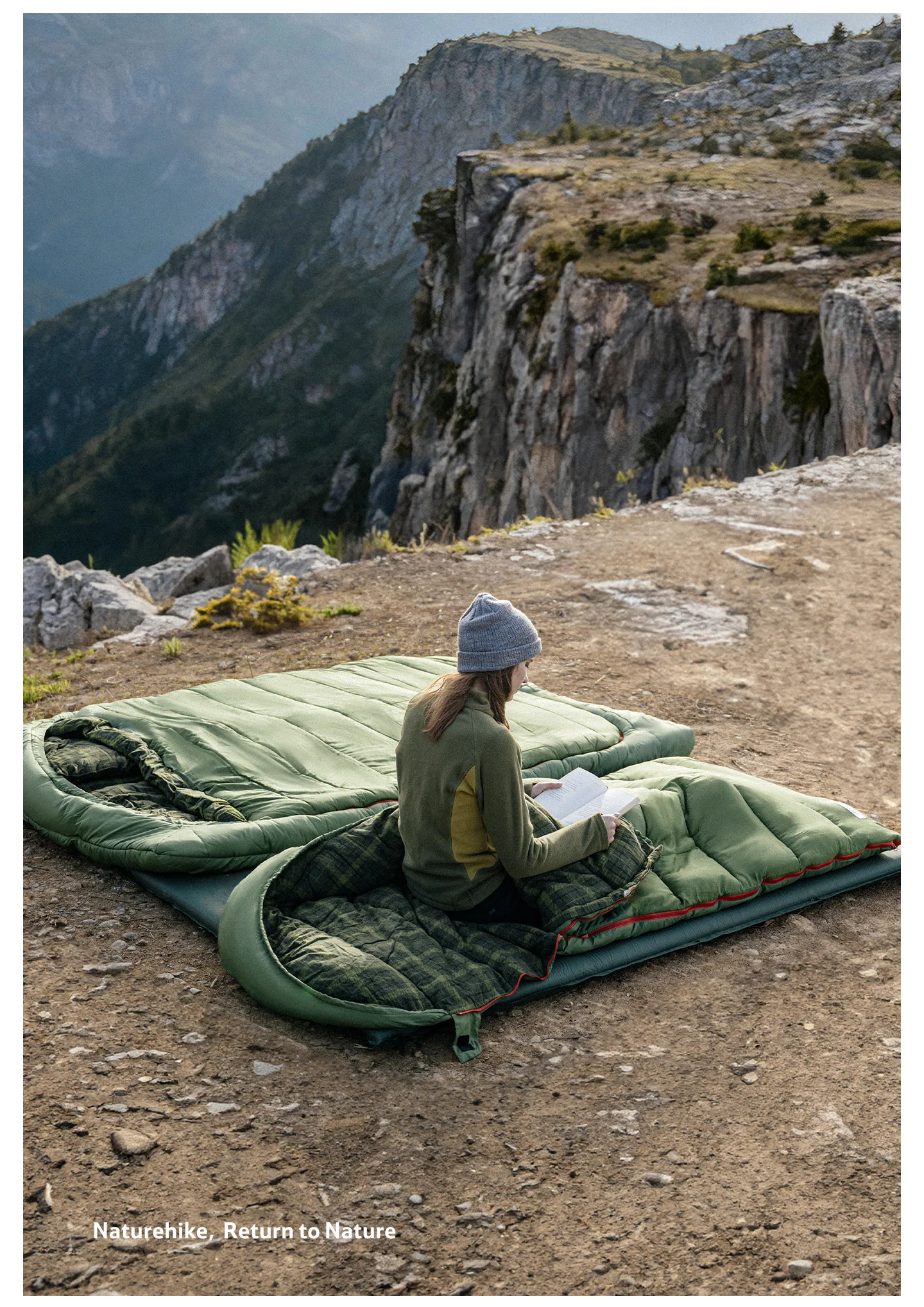 Naturehike 2026 Neuer Schlafsack mit Kapuze, große Seitenöffnungen, faltbar, doppellagig, warm, 4-Jahreszeiten-Camping-Schlafsack – Detail 11
