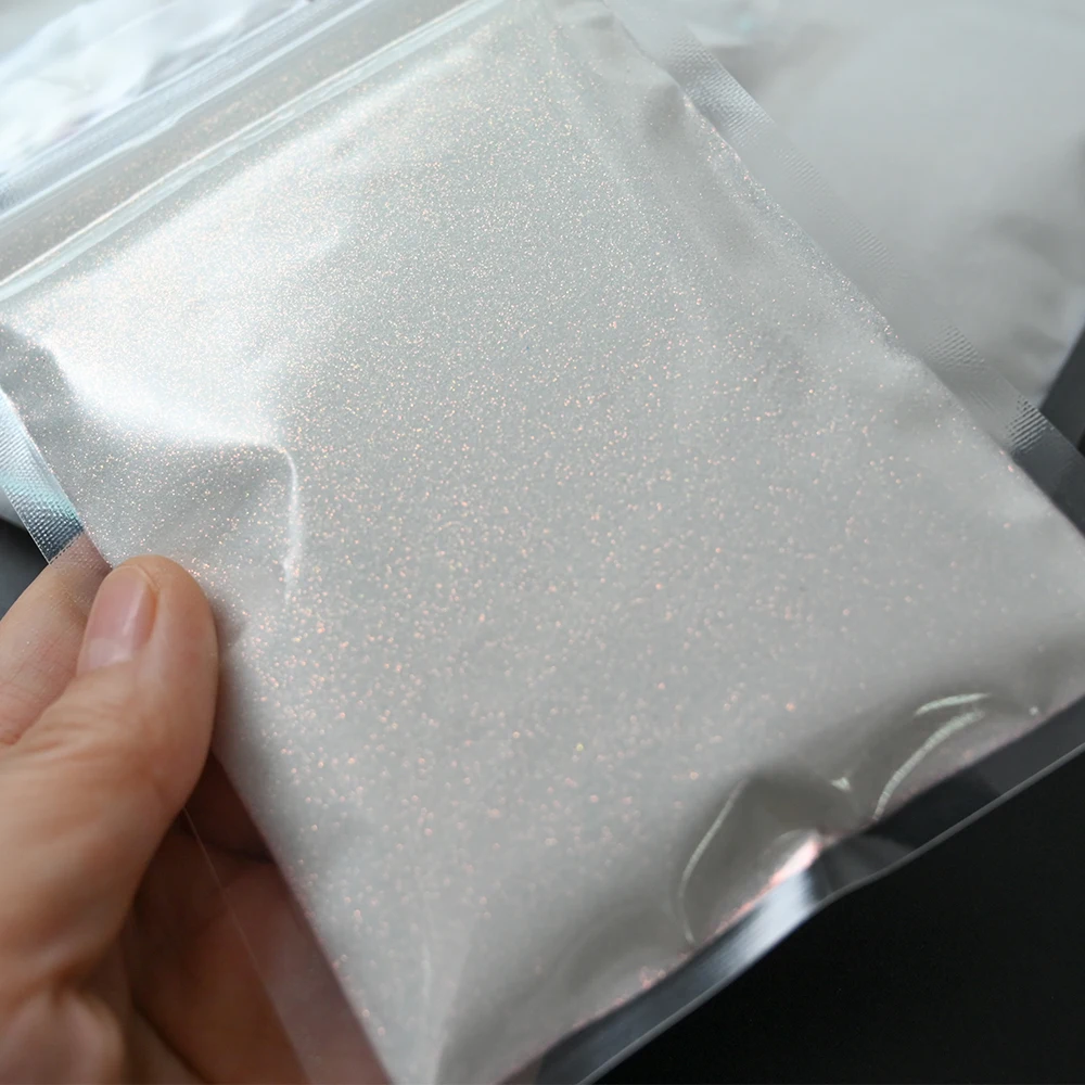 10g Shiny Candy Sweater Effect Nail Glitter Black White Holographic Sugar Nail Powder Chrome Pigment for Manicure Decoration
