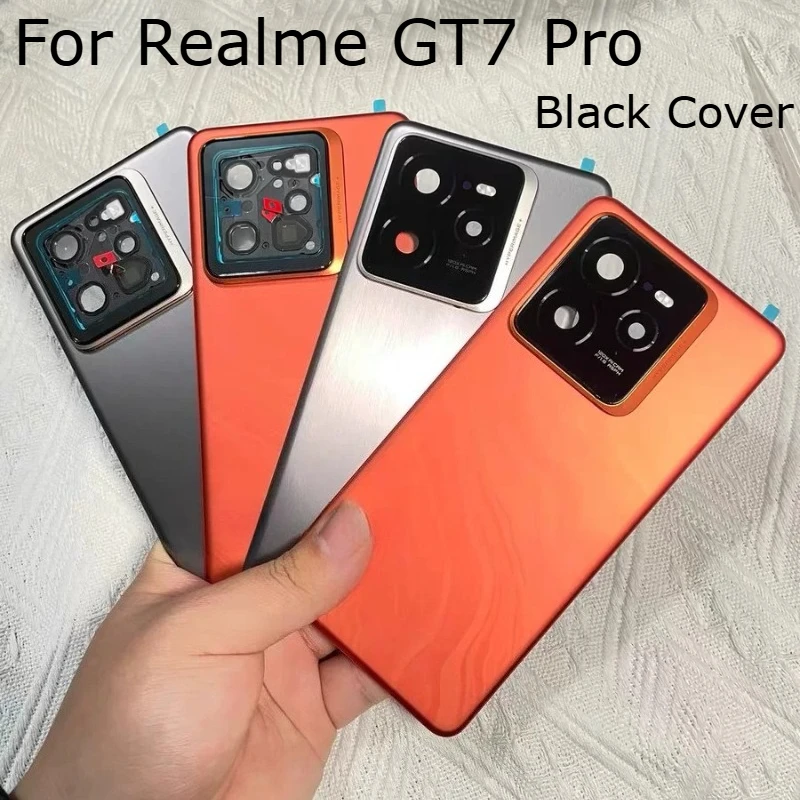 5A Quality RMX5011 Battery Back Cover For Realme GT7 Pro RMX5010 Rear Panel Door Housing Case Phone Lid + Camera Frame Lens