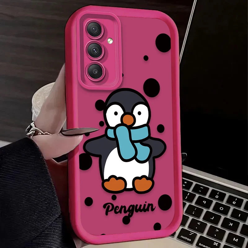 Penguin Little Dog Case for Samsung Galaxy A35 A55 A15 A25 A16 A06 A05 A05S A24 A13 A23 A12 A22 A32 A52 A71 A51 4G Soft Cover