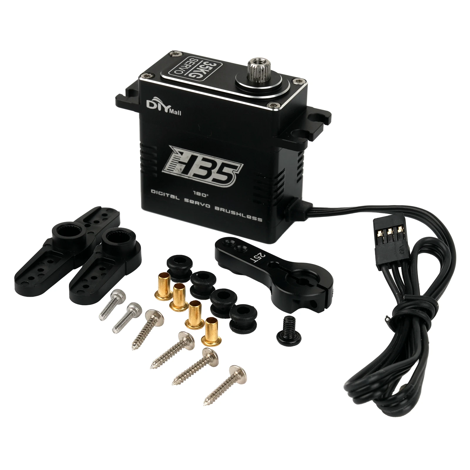 

Digital Servo 35kg Metal Gear Waterproof Brushless For RC 1/10 1/8 Cars Crawler Boat Airplane