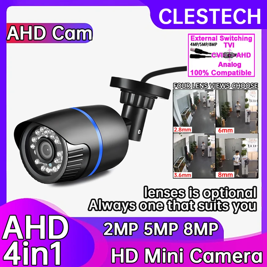 

Камера FULL HD 5MP 1080P SONY IMX326 AHD-H, уличная камера видеонаблюдения, камера видеонаблюдения, водонепроницаемая камера IP66