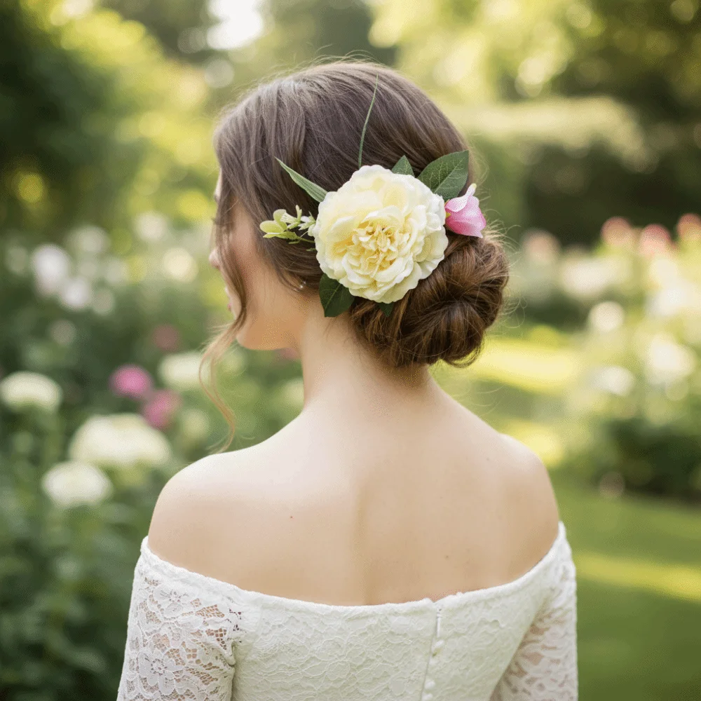 Sisir Rambut Retro Model Jepit Bunga Bohemian, Jepit Rambut Bunga dengan Gigi, Sisir Tetap Gaya Etnik, Aksesoris Rambut Wanita Thailand