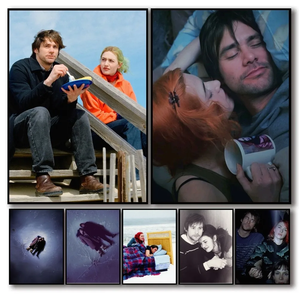 Romantic Film E-Eternal S-Sunshine Of The Spotless Mind Movie Poster Self-adhesive Art Waterproof Paper Sticker Wall Decor