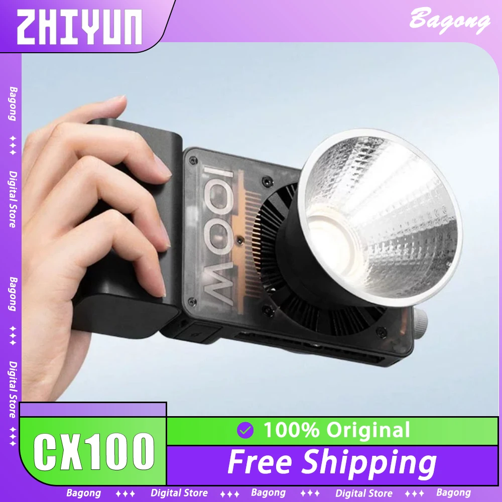 ZHIYUN CINEPEER CX100 100W Pocket LED Photography light Studio Video Fill Light 2700K-6500K for Live Streaming Custom Lamp