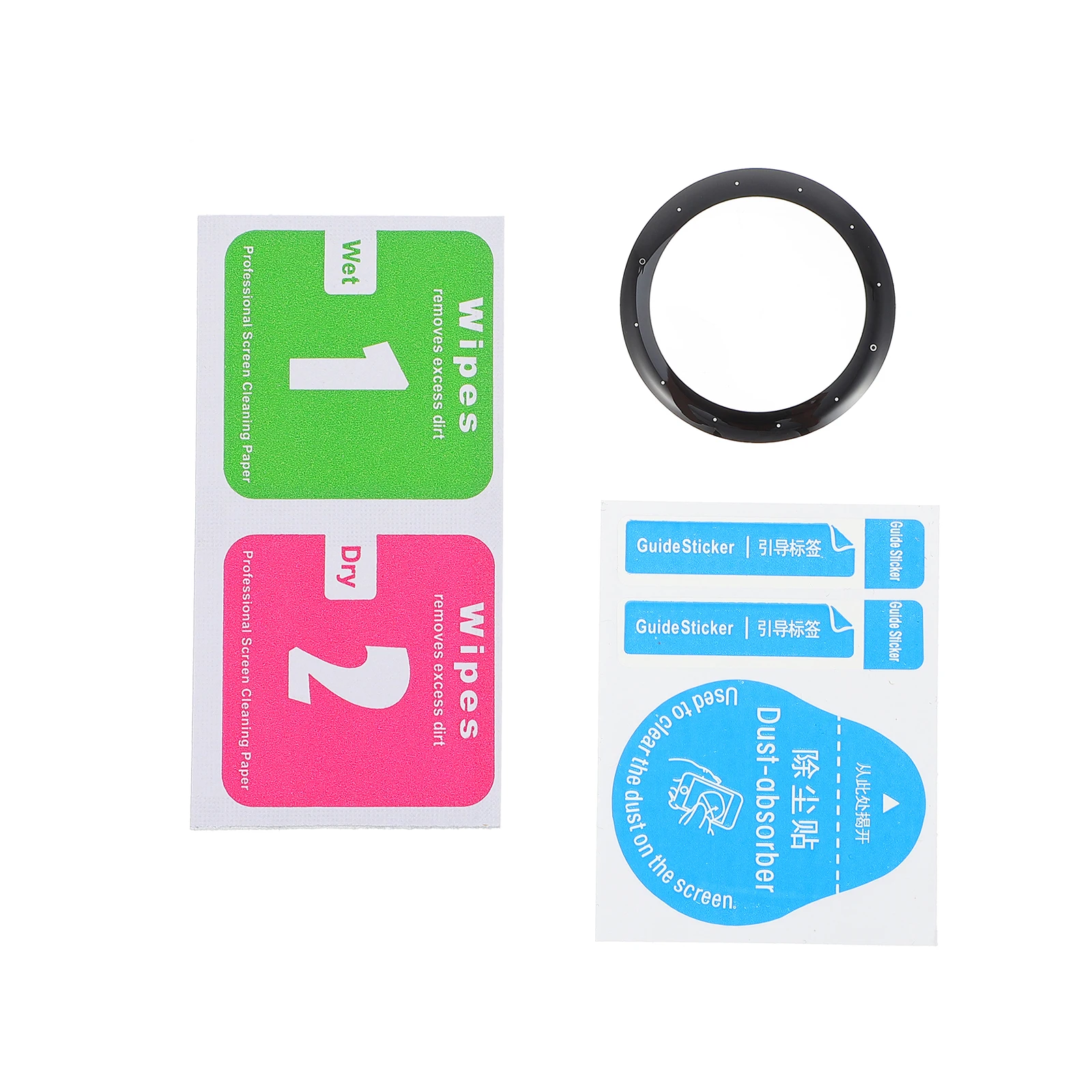 3Pcs Curved 3D Tempered Glass Film for Wristwatch Screen Protector Wear Resistant Heat Resistant Fits Most Round Watch