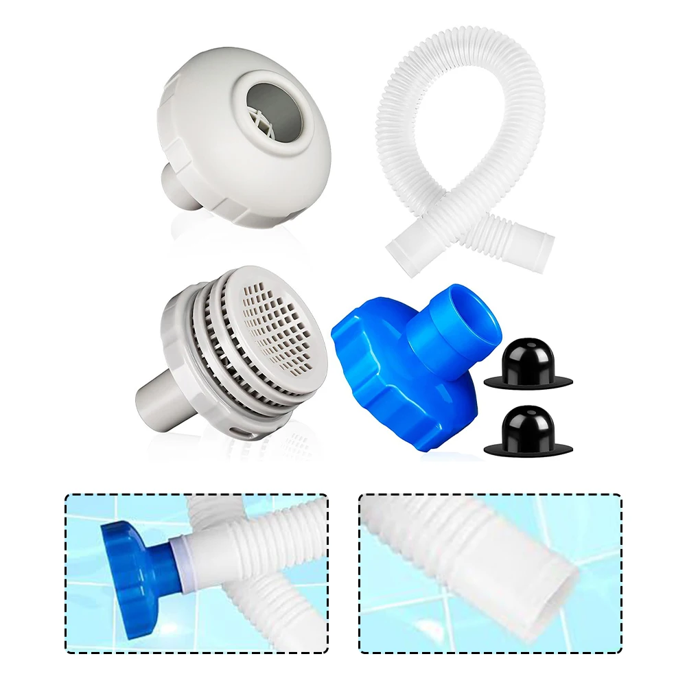 

1set Swimming Pool Water Jet Connector Kit 11070 Strainer Connectors 11072 Strainer Grid 12364 Pool Inlet Jet Nozzl Pools Parts