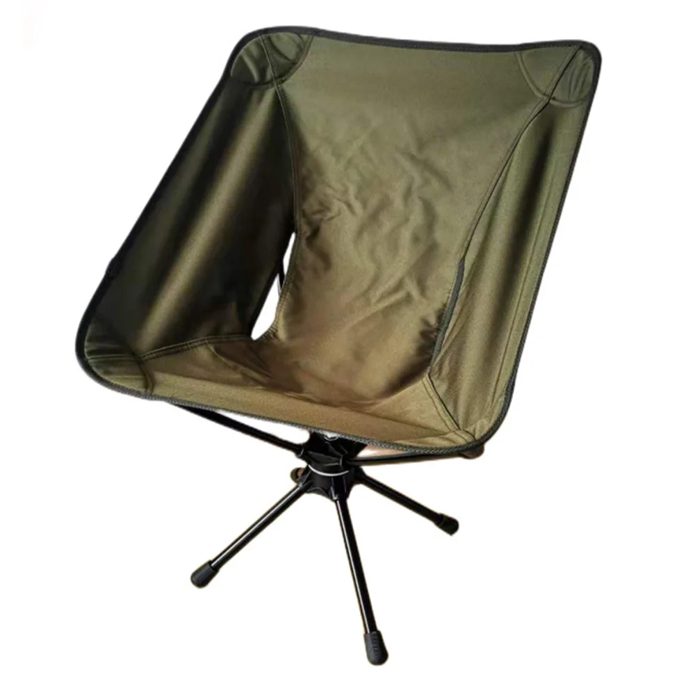 Outdoor Camping Chairs Portable Foldable Lightweight Compact Beach Chair 360 Degree Rotatable Aluminum Alloy Folding Chair