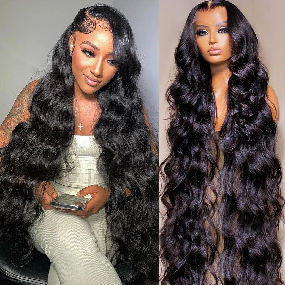 250% Body Wave Lace Front Human Hair Wigs Brazilian Water Wave 13x6 HD Lace Frontal Wig 5x5 Closure Glueless Wig Ready To Wear