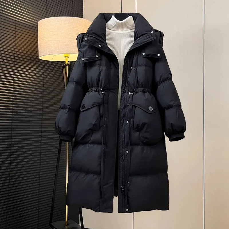 

New 2025 Winter Fashionable temperament Women Oversized Down Coat White Duck Down Korean Fashion Thickened Warm Girls Jacket