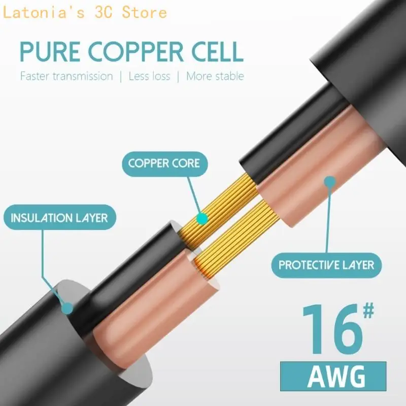 DC5521 XT60F Power Cable with Two-Wire 16AWG Internal Construction X3UB