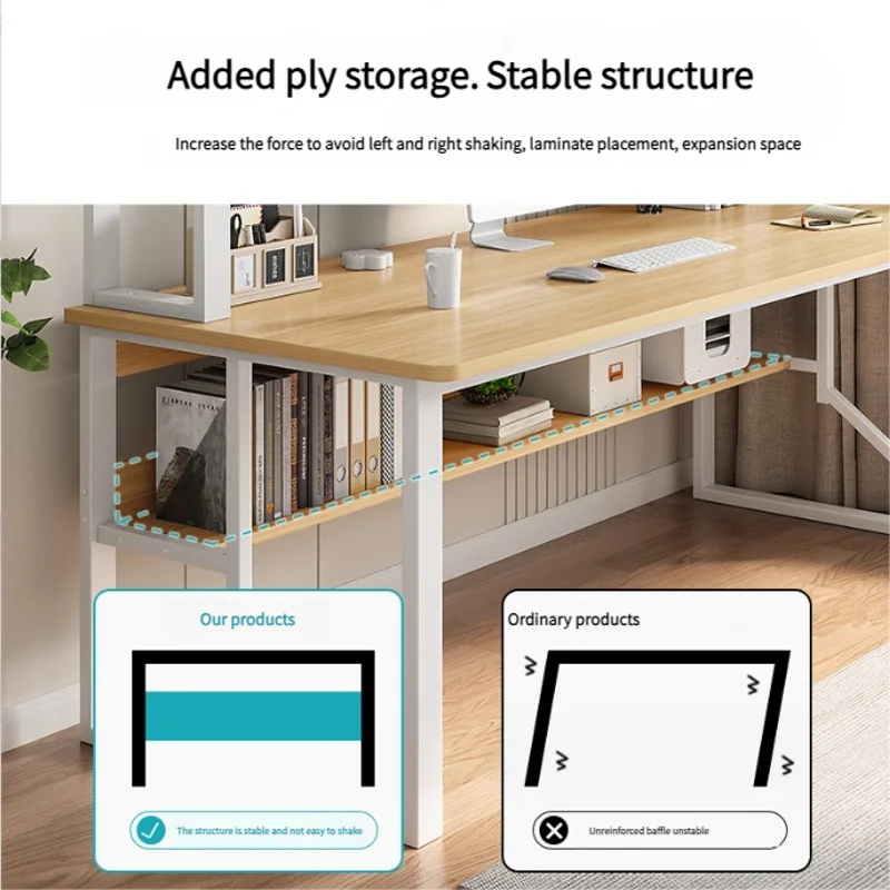 Modern Integrated Desk And Bookshelf for Home Use Simple Design with Storage Rack Ideal for Students' Study Computations
