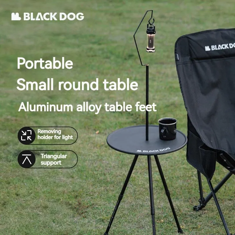 Naturehike Blackdog Mini Round Table Outdoor Portable Side Table Camp Lightweight Aluminum Alloy Leisure Tea Table Lamp Holder