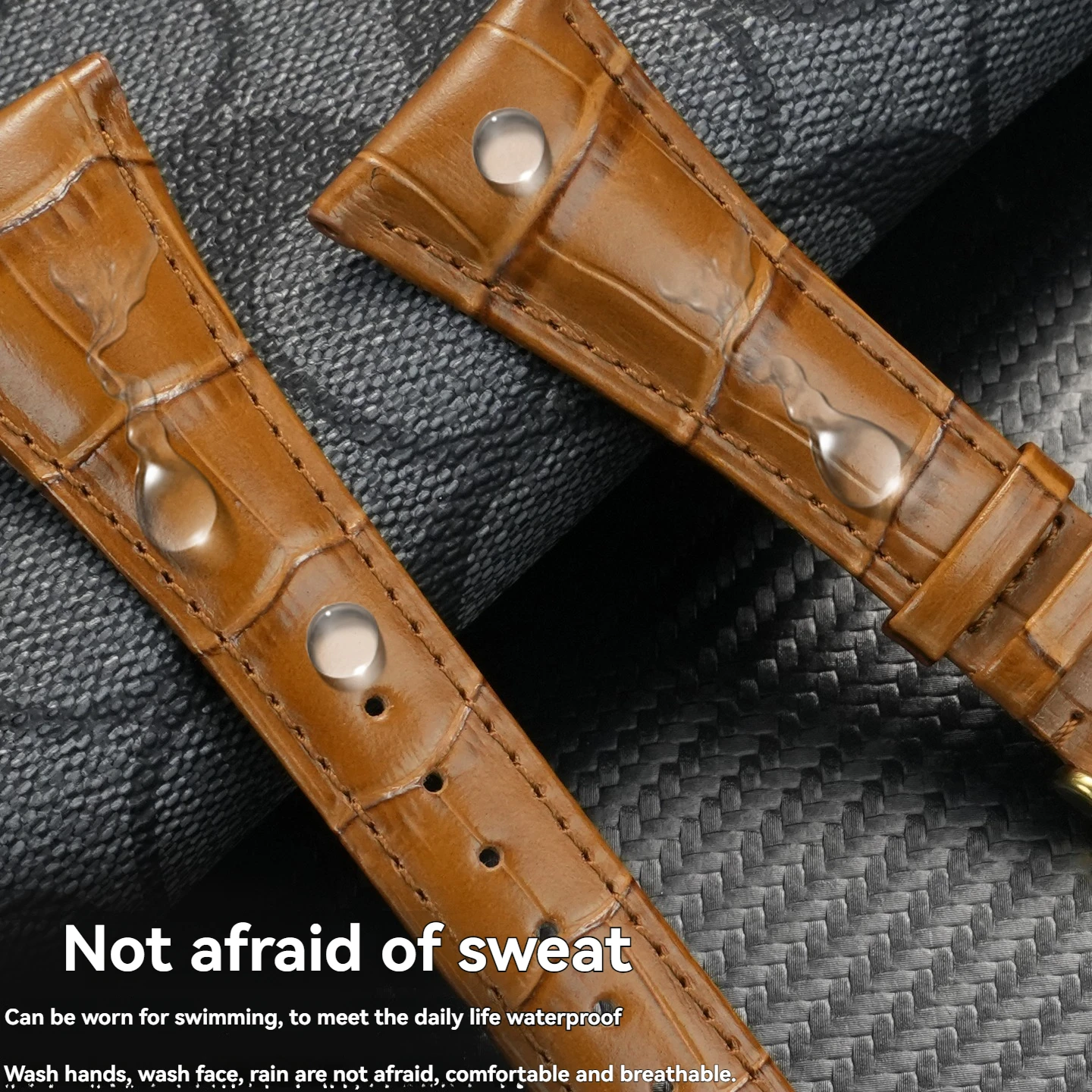 لساعة بولغاري سلسلة assioma نمط التمساح سلسلة ساعات من الجلد الطبيعي ، حزام ساعة من جلد العجل العصري والناعم